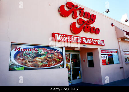 King Taco, Fast Food Restaurant in Los Angeles, California Stock Photo