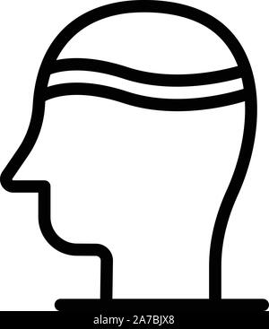 Depression icon, outline style Stock Vector