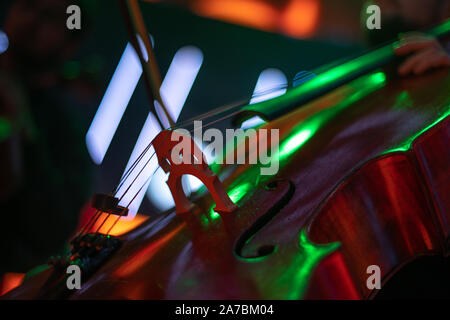 cello at a concert Stock Photo