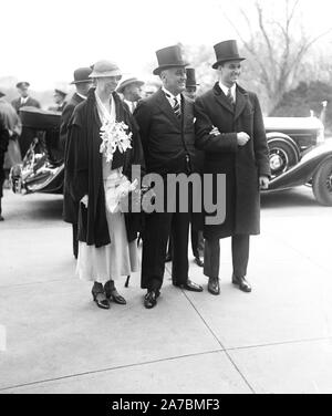 Franklin D. Roosevelt - Franklin D. Roosevelt inauguration. Eleanor Roosevelt and Franklin D. Roosevelt March 4, 1933 Stock Photo