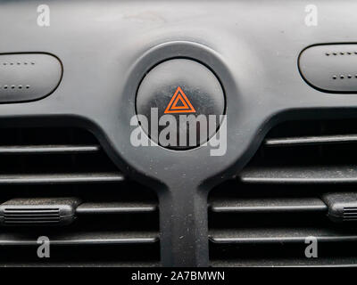 Button to turn on the emergency vehicle. Place for text. Transport. Stock Photo