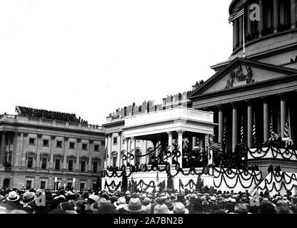 Franklin Roosevelt First Inaguration: Podium at U.S. Capitol, Washington, D.C   March 4, 1933 Stock Photo