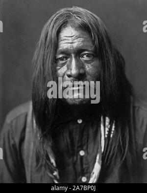 Edward S. Curtis Native American Indians - Hoo-Man-Hai, Maricopa Indian portrait ca. 1907 Stock Photo