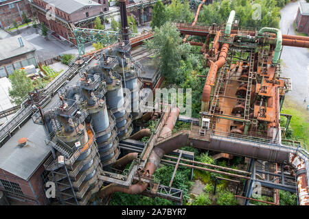 Duisburg-Nord Landscape Park, former Thyssen Stahlwerk, in Duisburg, Ruhr area, Germany, Stock Photo