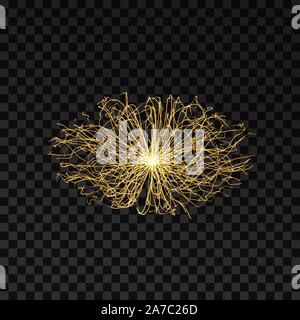 Array with dynamic particles. 3d futuristic technology style. Abstract background. Vector illustration. Stock Vector