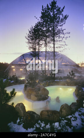 Subtropical swimming paradise. Sherwood Forest. Center Parcs. Nottingham. England, UK. Circa 1980's Stock Photo