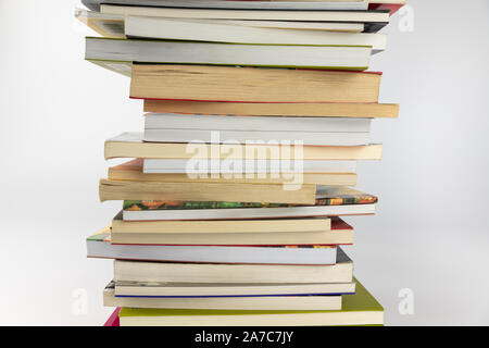 Stack of books isolated on white background Stock Photo