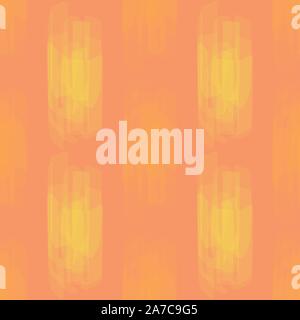 Bright orange and yellow watercolor effect woven stripes design. Seamless vector geometric pattern. Tropical summer vibe. Great for wellness, beauty Stock Vector