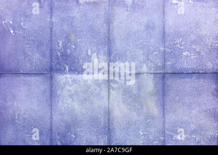 Close-up of crumpled and folded old blue paper, texture background Stock Photo