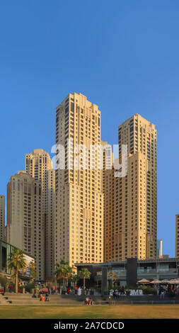 Dubai, UAE December 25/2018 Dubai hotels at summer day. Stock Photo
