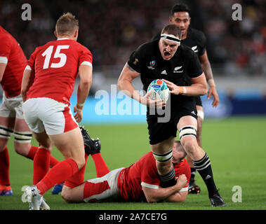 New Zealand's Brodie Retallick in action during the 2019 Rugby World Cup bronze final match at Tokyo Stadium. Stock Photo
