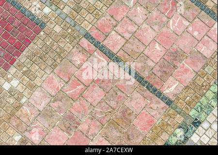 background of marbled cobblestones in differed colours Stock Photo