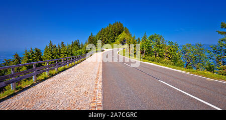 Rossfeld Panoramic road peak on Austria Germany border panoramic view, Berchtesgadener land, Bavaria region of Germany Stock Photo