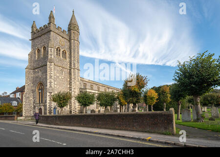 St Mary's Church, a historic parish church in Amersham Old Town, Buckinghamshire, UK Stock Photo