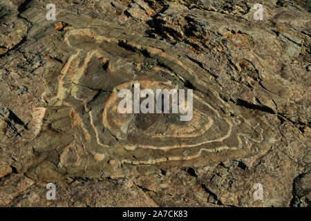 An interesting rock formation in Gumushane Torul Stock Photo