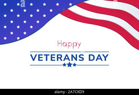 happy veterans day vector background Stock Vector