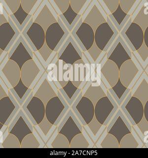 seamless vector pattern with geometric mosaic in calm stone colors Stock Vector