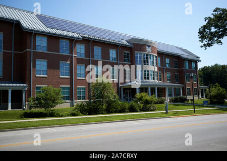 leed top rated sustainable deep green residence hall with solar panels on the roof berea college kentucky USA Stock Photo