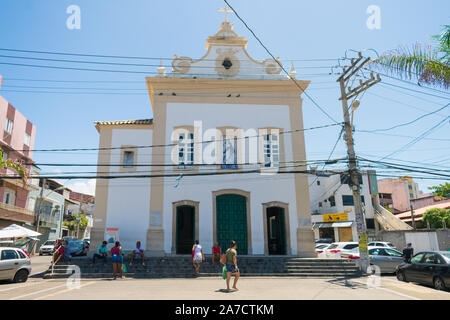 Salvador, Brazil - Circa September 2019: Parish of Our Lady of Conception, 17th century church in Itapua neighborhood Stock Photo