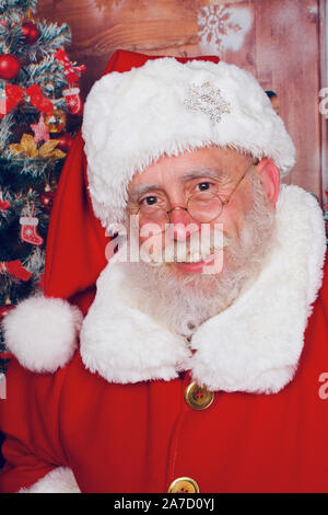 Professional Santa Claus aka Sheldon Scott    Credit:  Ben Rector/Alamy Stock Photo Stock Photo