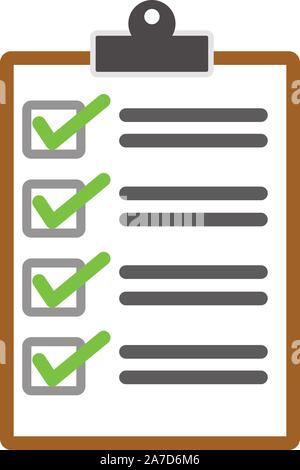 Checklist icon from Business on white background. Checklist icon for your web site design, logo, app, UI. flat style. clipboard symbol. Stock Vector
