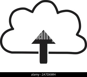 Upload sign on white background. upload icon for your web site design, logo, app, UI. flat style. upload button signs. load symbol. Stock Vector