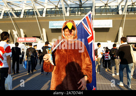 Tokyo, Japan. 1st Nov, 2019. Fans Rugby : 2019 Rugby World Cup 3rd place match between New Zealand 40-17 Wales at Tokyo Stadium in Tokyo, Japan . Credit: Naoki Morita/AFLO SPORT/Alamy Live News Stock Photo