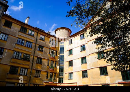 Residential ensemble built in 'american style' in 1946, by architect Vladimir Šubic, Ljubljana, Slovenia Stock Photo