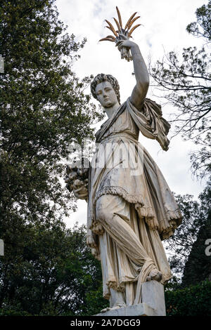 FLORENCE, TUSCANY/ITALY - OCTOBER 20 : Sculpture of Ceres ( greek Demeter ) ancient roman goddess in Boboli Gardens Florence on October 20, 2019 Stock Photo