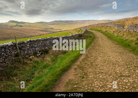 Scar End is a settlement on the side of Twistleton Scar in the English county of North Yorkshire. It is surrounded by Ingleborough and Whernside 2 of Stock Photo