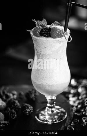 home made forest fruits lemonade with fresh ginger & honey Stock Photo