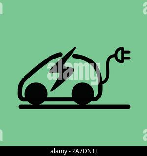 electric car charger logo vector.illustration Stock Vector