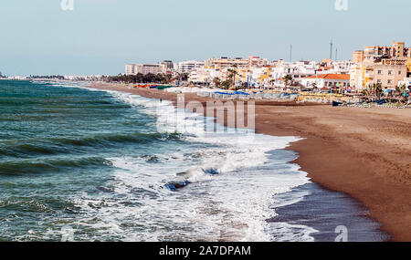 Beach of Torremolinos in Málaga Stock Photo