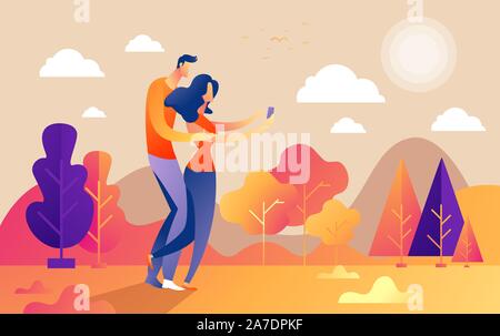 couple characters in the park scene Stock Vector Image & Art - Alamy