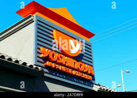 YOSHINOYA Japanese Kitchen Fast Food Restaurant located in Los Angeles Stock Photo