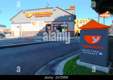 YOSHINOYA Japanese Kitchen Fast Food Restaurant located in Los Angeles Stock Photo