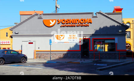 YOSHINOYA Japanese Kitchen Fast Food Restaurant located in Los Angeles Stock Photo