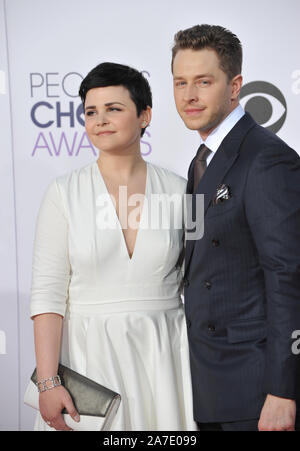 LOS ANGELES, CA - JANUARY 7, 2015: Ginnifer Goodwin & husband Josh Dallas at the 2015 People's Choice  Awards at the Nokia Theatre L.A. Live downtown Los Angeles. © 2015 Paul Smith / Featureflash Stock Photo
