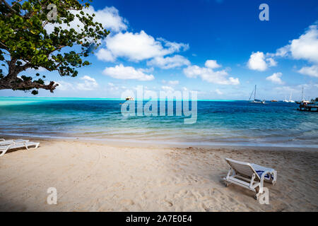 Hotel Le Mahana, Parea, Huahine, French Polynesia Stock Photo