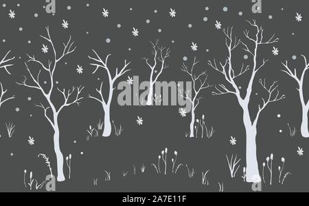 Cute Seamless Pattern with trees. Vector Illustration Stock Vector