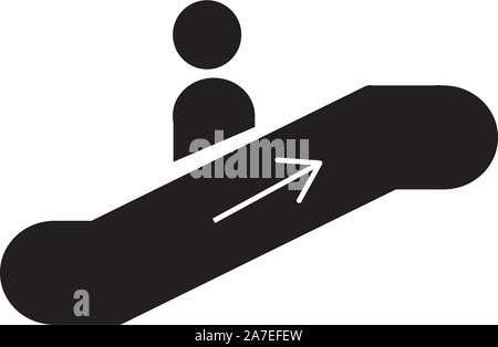 escalator icon on white background. flat style. escalator sign for your web site design, logo, app, UI. Stock Vector