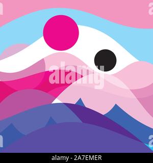 Abstract color vector background of different objects. Example for cover or web page design. Stock Vector