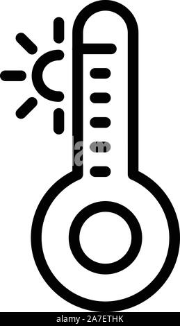 Outdoor thermometer icon, outline style Stock Vector