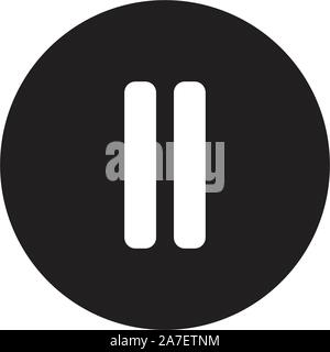 pause icon on white background. flat style. pause icon for your web site design, logo, app, UI. flash sign. pause symbol. Stock Vector