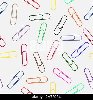 Seamless abstract pattern with paper clips for textile, texture and wrap Stock Vector