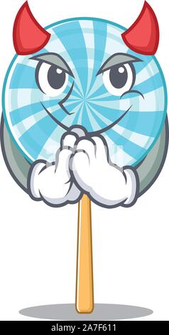 Vector illustration of lollipop on a devil gesture design Stock Vector