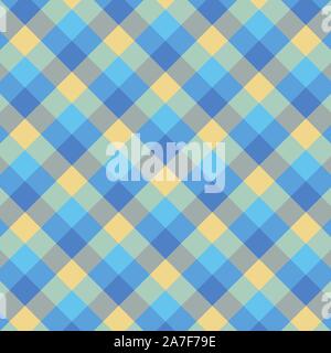 Gingham cyan pattern. Texture for plaid, tablecloths, clothes, shirts,dresses,paper,bedding,blankets,quilts and other textile products. Vector Illustr Stock Vector