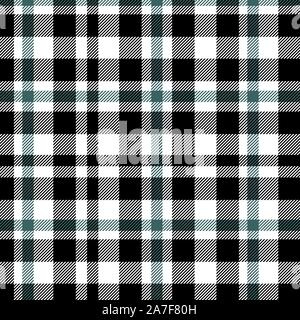 Tartan green and black pattern.Texture for plaid, tablecloths, clothes, shirts, dresses, paper, bedding, blankets, quilts and other textile products. Stock Vector