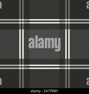 Tartan black and white pattern.Texture for plaid, tablecloths, clothes, shirts, dresses, paper, bedding, blankets, quilts and other textile products. Stock Vector