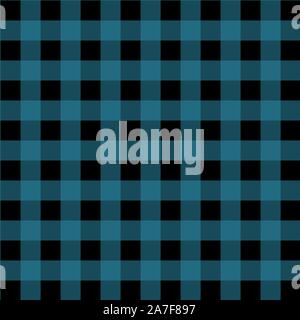 Blue and Black Gingham pattern. Texture from squares for plaid, tablecloths, clothes, shirts, dresses, paper, bedding, blankets, quilts and other text Stock Vector